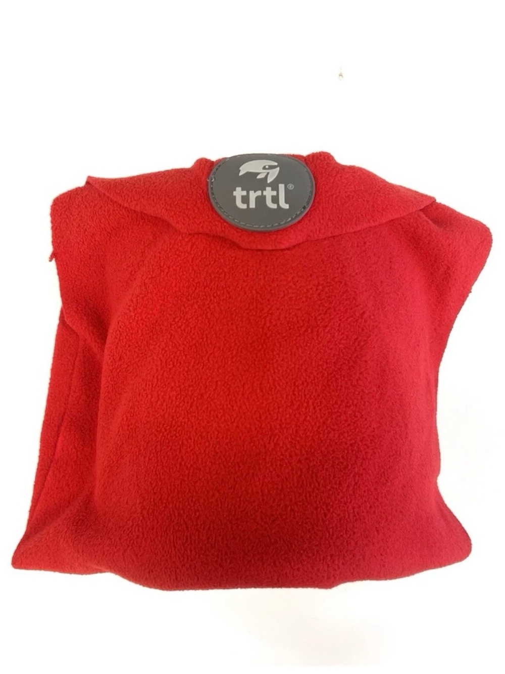 Trtl Travel Pillow Coral Red Soft Fleece Lightweight Neck Support Airplane